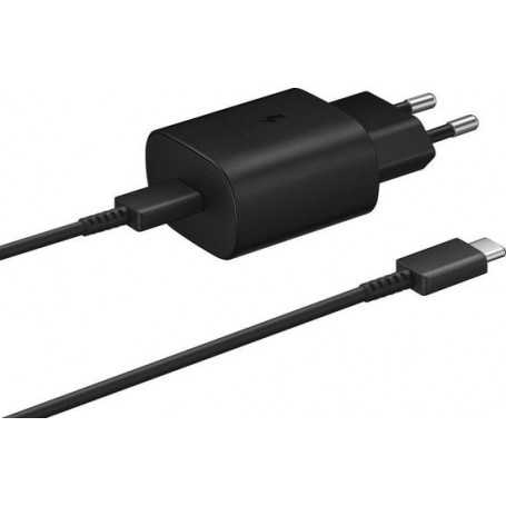 Samsung 25W Black Type-C / Type-C Charger Kit - Retail Box (Original)