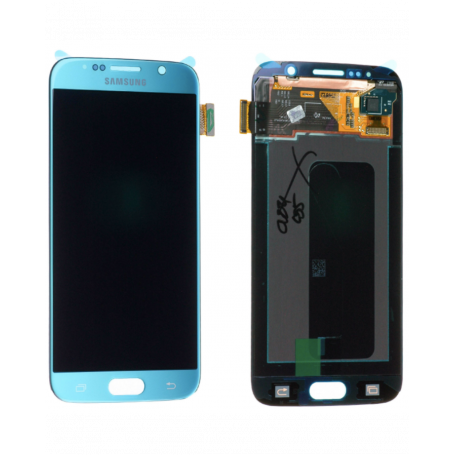 Samsung Galaxy S6 Ecran LCD + Vitre Tactile Bleu