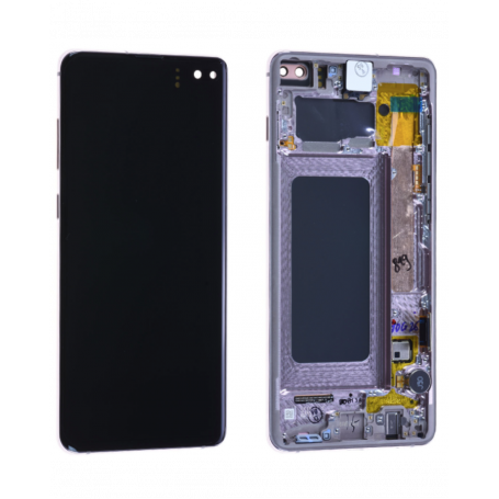 Screen Samsung Galaxy S10 Plus (G975) Ceramic White + Frame (Service Pack) - GH82-18849J-18834J