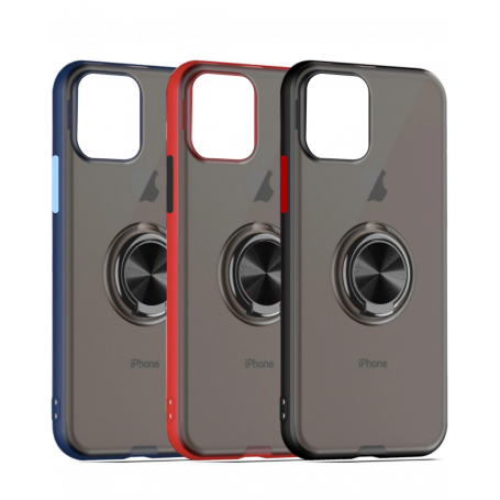 Matte Protective Case with Magnetic Ring Stand - iPhone 6-16 Pro Max