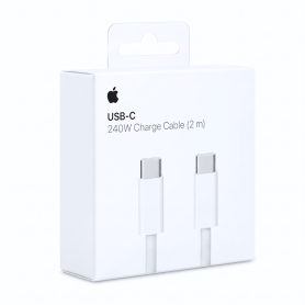 USB-C to USB-C Braided Nylon Cable 240W 2M | Apple MU2G3ZM/A Retail Box | Fast Charging & Durable
