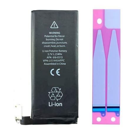 "Batterie iPhone 4 Pure Cobalt (ECO) avec adhésifs - Remplacez facil