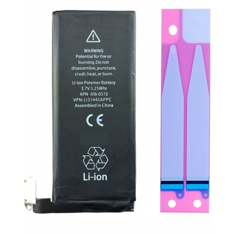 "Batterie iPhone 4S Pure Cobalt (ECO) avec adhésifs - Remplacez faci