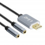Audio Adapter USB to 2 Jack 3.5mm Female Nylon Braided 30cm – LinQ U3532 Buy Now