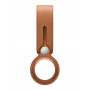 Premium Brown Leather AirTag Lanyard for Apple – Stylish & Secure Accessory