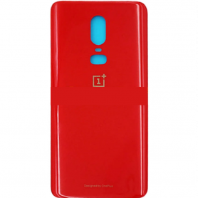 Vitre arrière OnePlus 6T Rouge + Adhesif (Without Logo)