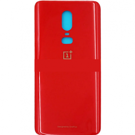 Vitre arrière OnePlus 6T Rouge + Adhesif (Without Logo)