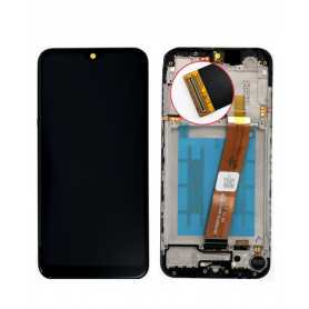 Ecran Samsung Galaxy A01 (A015F) Noir sur Châssis (Service Pack) Nappe étroit - GH81-18209A-597A