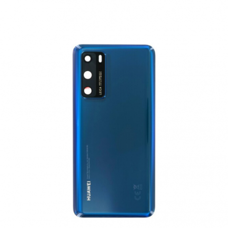 Vitre Arrière Huawei P40 Bleu Avec Adhésif (Without Logo)