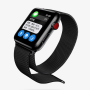 Bracelet Apple Watch 38/40/41mm DEVIA Milanese Watch Strap - Acier Inoxydable - Noir