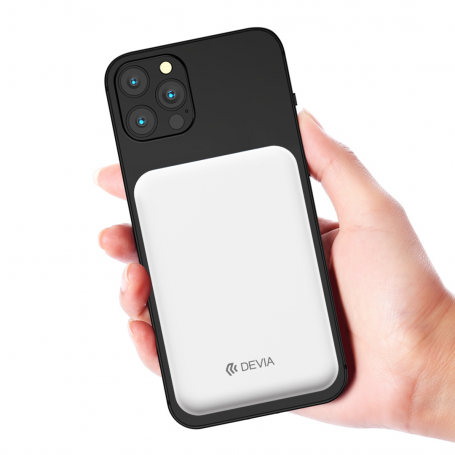 Power Bank Magnétique - DEVIA Smart G02 PD 20W - 5000mAh - Blanc
