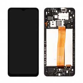 Ecran Samsung Galaxy A12 (A127) Noir + Chassis (Service Pack) - 26485A-86A