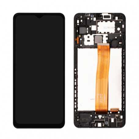 Ecran Samsung Galaxy A12 (A127) Noir + Chassis (Service Pack) - 26485A-86A