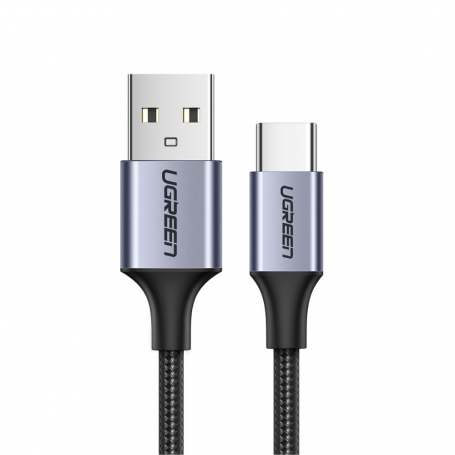 USB / USB-C Braided Nylon Cable UGREEN Black - 1M
