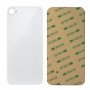 Vitre arrière iPhone 8 Blanc - Avec logo + Adhésif
