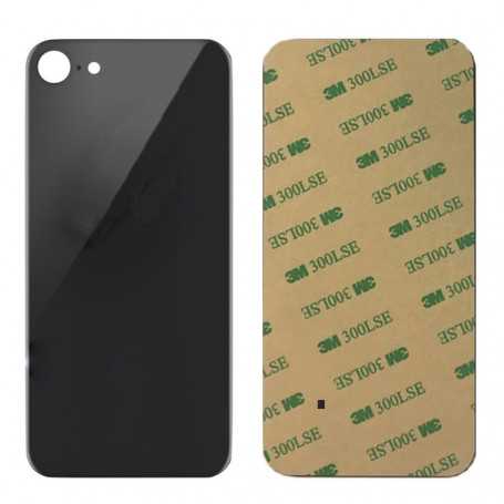 Vitre arrière iPhone 8 Noir - Avec logo + Adhésif