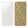 Vitre arrière iPhone X Blanc - Avec logo + Adhésif