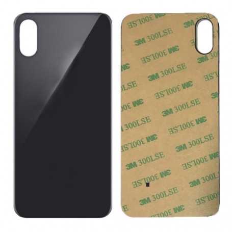 Vitre arrière iPhone XS Gris sidéral - Avec logo + Adhésif