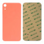 Vitre arrière iPhone XR Corail - Avec logo + Adhésif