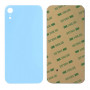 Vitre arrière iPhone XR Bleu- Avec logo + Adhésif