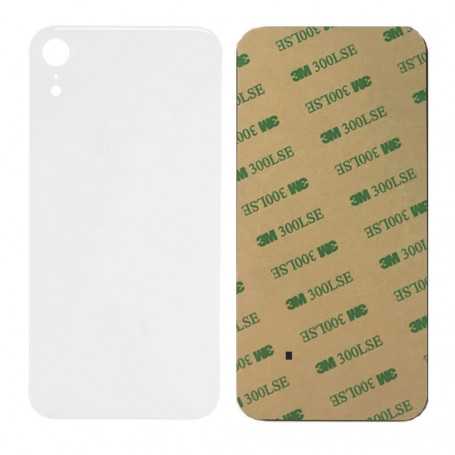 Vitre arrière iPhone XR Blanc - Avec logo + Adhésif