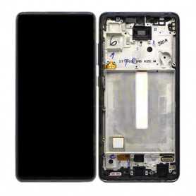 Ecran Samsung Galaxy A52 4G/5G (A525/A526) Bleu + Châssis (Service Pack) - GH82-25524B