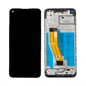 Ecran Samsung Galaxy M11 (M115F) Noir + Châssis (Service Pack) - GH81-18736A