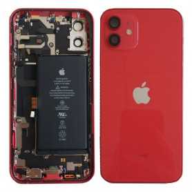 Châssis Complet iPhone 12 Rouge - Connecteur de Charge + Batterie (Origine Demonté) Grade A
