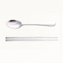Spoon Chopsticks Set Stainless Steel 2 Pieces - Blue Camping Cutlery Essentials
