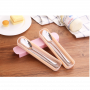 Spoon Chopsticks Set Stainless Steel 2 Pieces - Blue Camping Cutlery Essentials