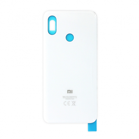 Vitre arrière Xiaomi Mi 8 Blanc + Adhesif (Without Logo)