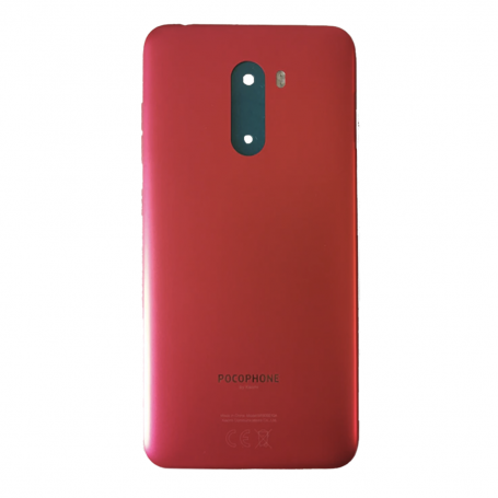 Vitre arrière Xiaomi Mi Pocophone F1 Rouge + Adhesif (Without Logo)