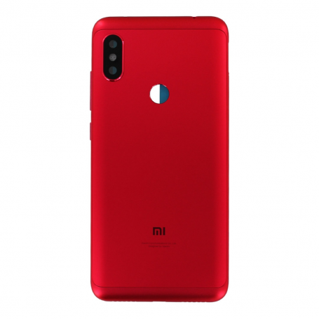 Vitre arrière Xiaomi Redmi Note 6 Pro Rouge + Adhesif (Sans Logo)