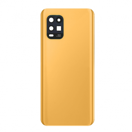 Vitre arrière Xiaomi Mi 10 Lite 5G Orange + Adhesif (Without Logo)