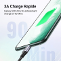 USB / USB-C Braided Nylon Cable UGREEN Black - 1M
