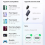 USB / USB-C Braided Nylon Cable UGREEN Black - 1M