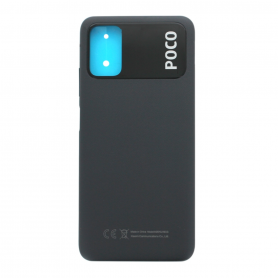 Vitre arrière Xiaomi Pocophone M3 Noir + Adhesif (Sans Logo)
