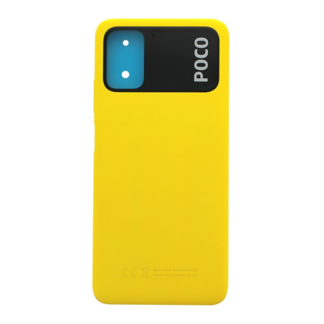 Vitre arrière Xiaomi Pocophone M3 Jaune + Adhesif (Sans Logo)