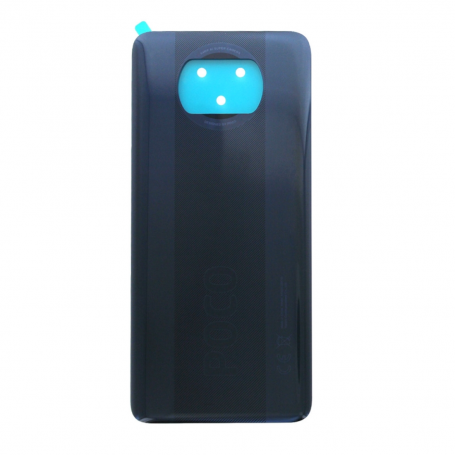 Vitre arrière Xiaomi Pocophone X3 NFC Noir + Adhesif (Sans Logo)