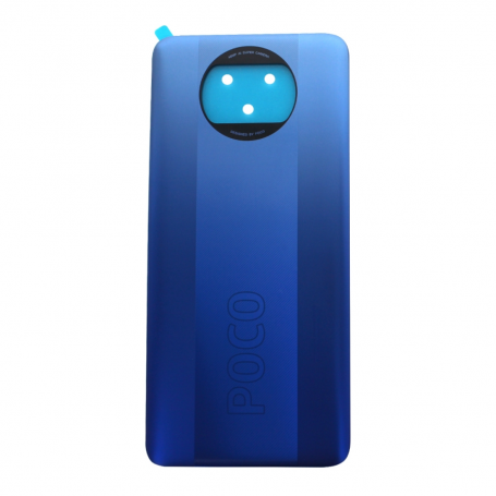 Vitre arrière Xiaomi Pocophone X3 Pro Bleu + Adhesif (Without Logo)