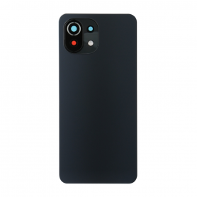 Vitre arrière Xiaomi Mi 11 Lite 4G / 5G Noir + Adhesif (Sans Logo)