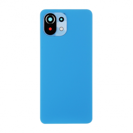 Rear Glass Xiaomi Mi 11 Lite 4G / 5G Blue + Adhesive (Without Logo)