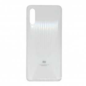 Vitre arrière Xiaomi Mi 9 Blanc + Adhesif (Sans Logo)