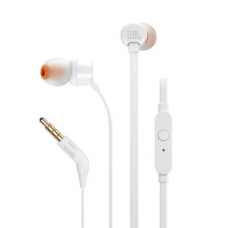 Ecouteurs Kit Main libre JBL Tune 110 Jack 3,5mm - JBLT110WHT - Blanc