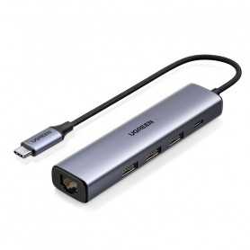 "Hub Type-C 4 en 1 UGREEN 20932 - 4 Ports USB 3.0 RJ45, performances 