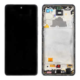 Ecran Samsung Galaxy A72 4G/5G (A725F/A726B) Noir + Châssis (Service Pack) - GH82-25624A