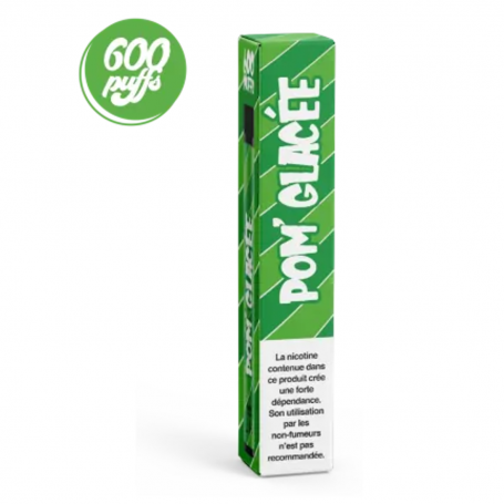 Vapoteuse jetable Wpuff 600puffs 0.9% nicotine – Pom Glacée