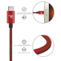 Câble USB / Micro Nylon Tressé RAMPOW RAA22 Rouge/Noir - 3m - Pack de 2