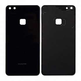Vitre arrière Huawei P10 Lite Noir - Avec logo + Adhésif