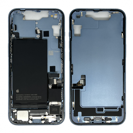 Rear Frame iPhone 14 without Back Glass with Battery Blue (Original Disassembled) - Grade A